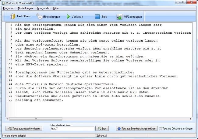 Vorleseprogramm Vorleseprogramm